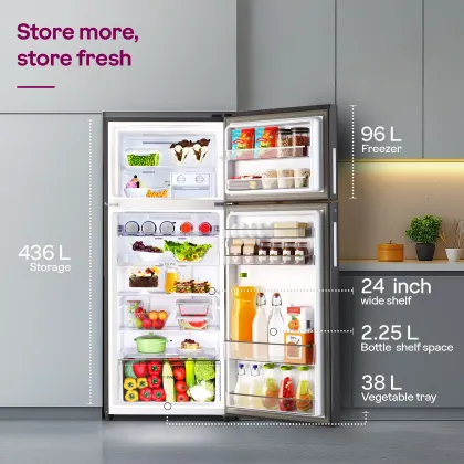 Godrej RF EON 438AN RCI MT BK 436 L 1 Star Double Door Refrigerator