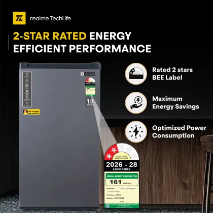 Realme TechLife 85VD2RM26-SG 84 L 2 Star Single Door Mini Refrigerator