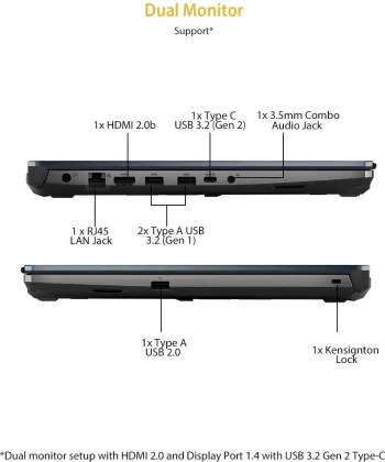 Asus TUF Gaming F15 FX566LH-HN009T Laptop (10th Gen Core i5/ 8GB/ 1TB 256GB SSD/ Win10/ 4GB Graph)