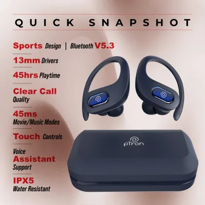 pTron Bassbuds Sports True Wireless Earbuds