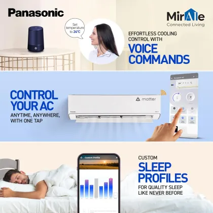 Panasonic CS/CU-EZ18BKYXFM 1.5 Ton 3 Star 2025 Inverter Split AC