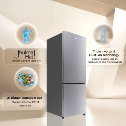Haier HEB-242EGSA-P 237 L 2 Star Double Door Refrigerator
