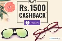 100% Cashback on Sunglasses & EyeGlasses at Coolwinks via PhonePe