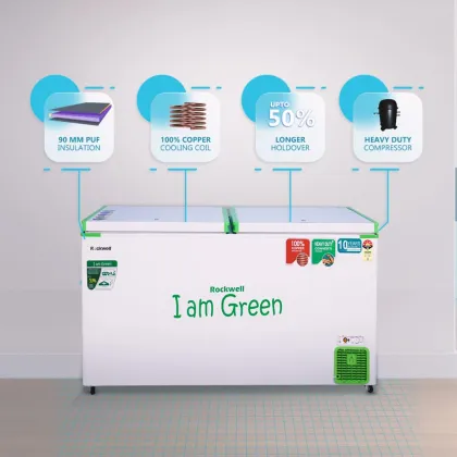 Rockwell GFR450DDUC 416 L Double Door Deep Freezer