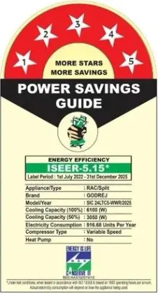 Godrej SIC 24LTC5 WWR 2 Ton 5 Star 2025 Inverter Split AC