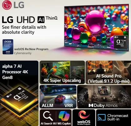 LG UA82 Series 43 inch Ultra HD 4K Smart LED TV (43UA82006LA)
