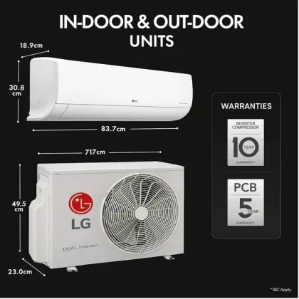 LG TS-Q18TNXE 1.5 Ton 3 Star Dual Inverter Split AC