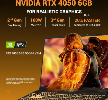 Asus TUF A16 FA607NUQ-RL047WS Gaming Laptop (AMD Ryzen 7 170/ 16GB / 512GB SSD/ Win11 / 6GB RTX4050 Graph)