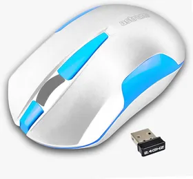 Astrum Aero 2.4G WH USB Receiver Optical Wireless Mouse