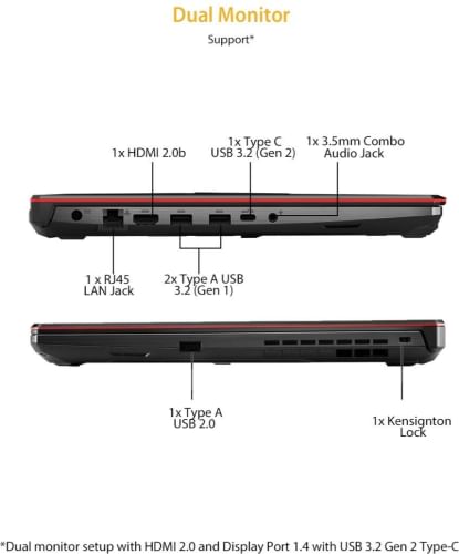Asus TUF A15 FA506IU-HN235T Gaming Laptop (AMD Ryzen 7/ 8GB/ 1TB 256GB SSD/ Win10/ 6GB Graph)