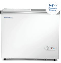 Voltas 405 L Glass Top Double Door Horizontal Deep Freezer