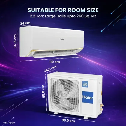 Haier HSA72DSD-GAI3NB-I 2.2 Ton 3 Star 2026 Inverter Split AC
