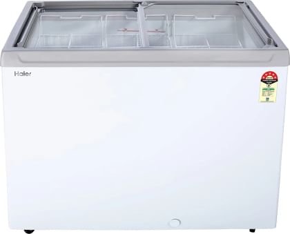 Haier HFC-300GM5 300 L 5 Star Glass Top Deep Freezer
