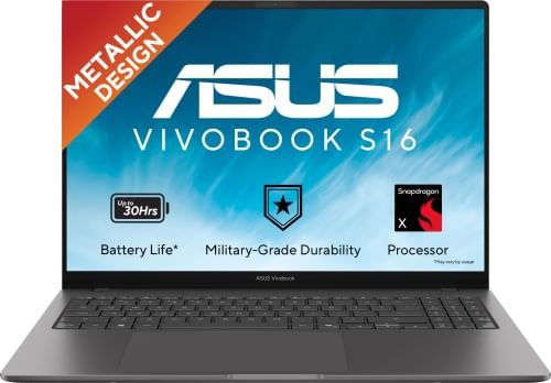 Asus Vivobook S16 S5608QA-U3310WS Laptop ( Qaulcomm Snapdragon X/ 8GB/ 512GB SSD/ Win11 Home)