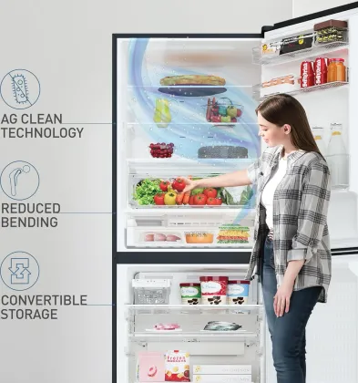 Panasonic NR-BK418BGMN 357 L 2 Star Double Door Refrigerator