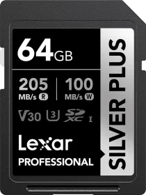 Lexar Professional Silver Plus 64GB SDXC UHS-I Memory Card