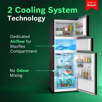 Bosch Max Flex CMC36K23VI 335 L 3 Star Triple Door Refrigerator