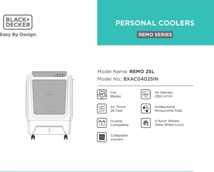 Black & Decker Remo 25 L Personal Air Cooler