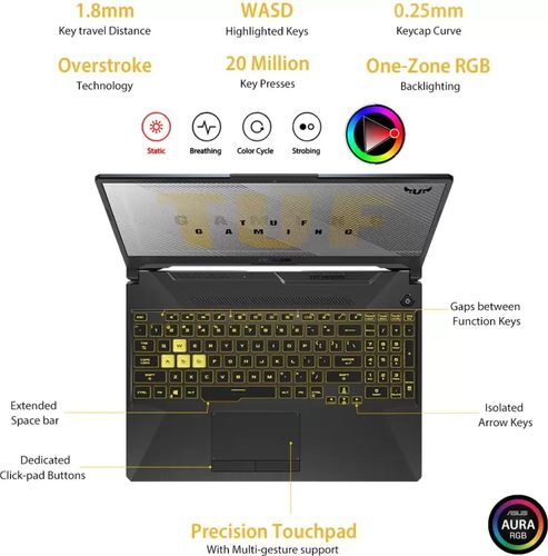 Asus TUF Gaming A17 FA706IH-H7030T Gaming Laptop (AMD Ryzen 5/ 8GB/ 1TB 256GB SSD/ Win10 Home/ 4GB Graph)