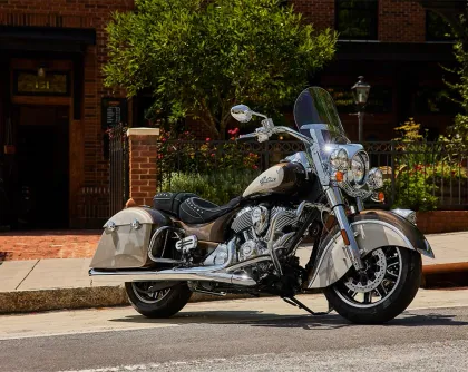 Indian Springfield Black Metallic with Titanium Metallic