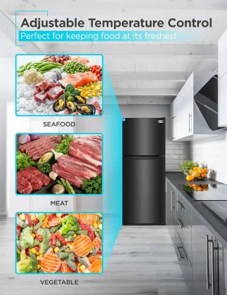 BLACK+DECKER BR1210HB 12.1 Cu Ft Double Door Refrigerator
