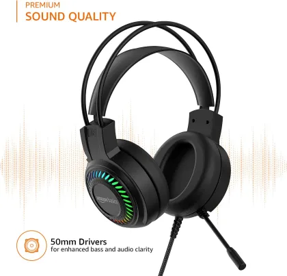 AmazonBasics AB-H01 Wired Gaming Headphones