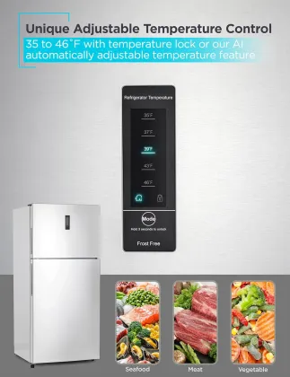 BLACK+DECKER BR1640KW 16.4 Cu Ft Double Door Refrigerator
