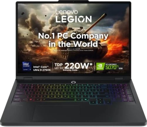 Lenovo Legion Pro 5 16IAX10H 83LU006WIN Gaming Laptop (Intel Core Ultra 9 275HX/ 32GB/ 1TB SSD/ Win11/ 12GB Graph RTX 5070Ti)