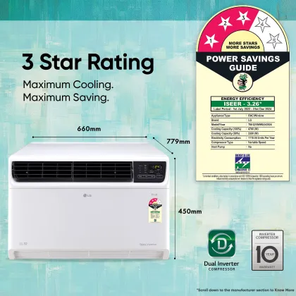 LG TW-Q18WWXA 1.5 Ton 3 Star 2024 Inverter Window AC