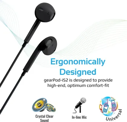 ‎Promate GearPod-iS2 Wired Earphones