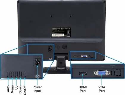 Zebster ZEB-V16 15.4 inch HD LED Monitor