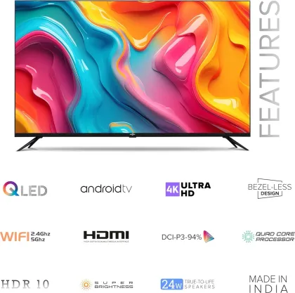 Bazeegar BAZQL43F1 43 inch Ultra HD 4K Smart QLED TV