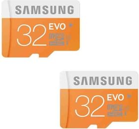 Samsung MicroSDHC Card 32GB Class 10 Evo (Pack of 2)