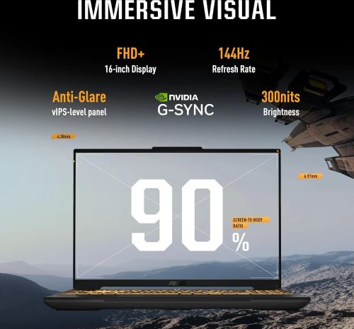 Asus TUF Gaming F16 FX677VU-RL055WS Laptop (Intel Core 5 210H/ 16GB/ 512GB SSD/ Win11/ 6GB Graph)