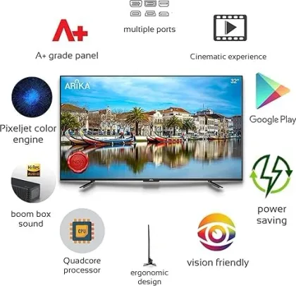 Arika ARC0032SF4B 32 inch HD Ready Smart LED TV