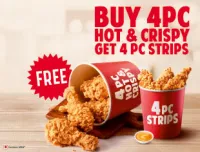KFC 4+4 Offer: Buy 4 Pieces Hot & Crispy Strips and Get Extra 4 Pieces