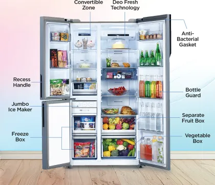 Haier HRT-683PNG 598 L Side by Side Refrigerator