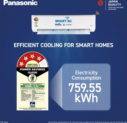 Panasonic CS/CU-NU18BKY4WX 1.5 Ton 4 Star 2026 Inverter Split AC