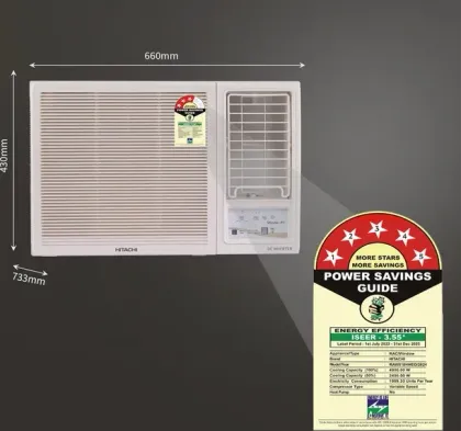 Hitachi RAW518HHEO 1.5 Ton 5 Star 2024 Inverter Window AC