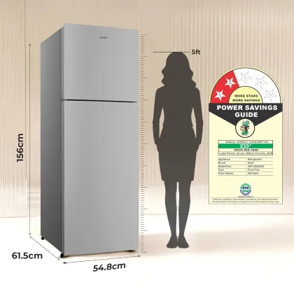 Haier HEF-252EGSA-P 240 L 2 Star Double Door Refrigerator
