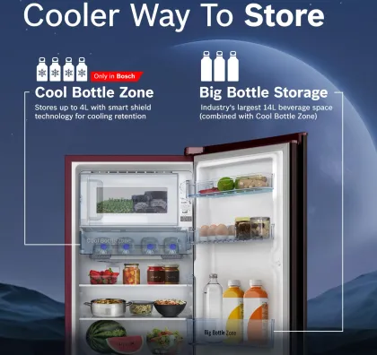 Bosch CST18W23PI 187 L 3 Star Single Door Refrigerator