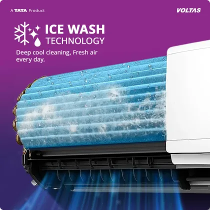 Voltas 125INV Vertis Ai Zest Gold 1 Ton 5 Star Inverter Split AC