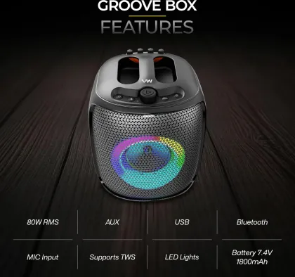 VW Groove Box 80W Bluetooth Speaker