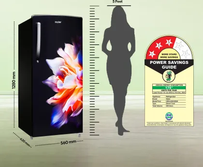 Haier HED-2263CKI-N 205 L 3 Star Single Door Refrigerator