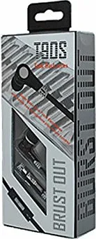 Bellet Oblique Style Super Bass Anti-Tangle Flat Wire 3.5mm Plug Stereo Earphone Headset with Volume Control & Microphone