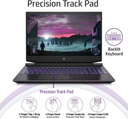 HP Pavilion 15-ec0104AX Gaming Laptop (Ryzen 5/ 8GB/ 512GB SSD/ Win10 Home/ 4GB Graph)