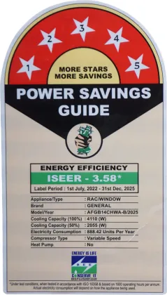 O General AFGB14CHWA-B 1.2 Ton 5 Star Inverter Window AC