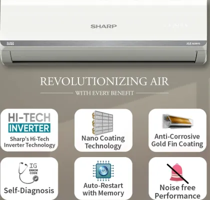Sharp AH-SI18V5B-GC 1.5 Ton 5 Star 2025 Inverter Split AC