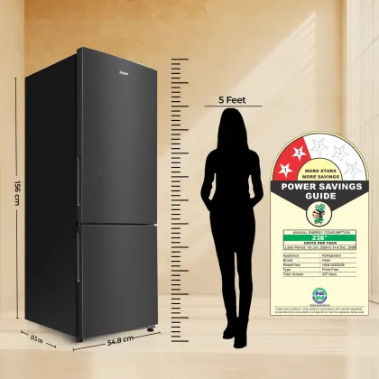 Haier HEB-242EGBA-P 237 L 2 Star Double Door Refrigerator