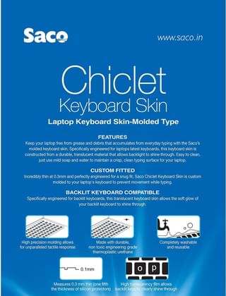 Saco Chiclet Protector Cover Fit for Asus X553MA-XX067D X Series Laptop Keyboard Skin